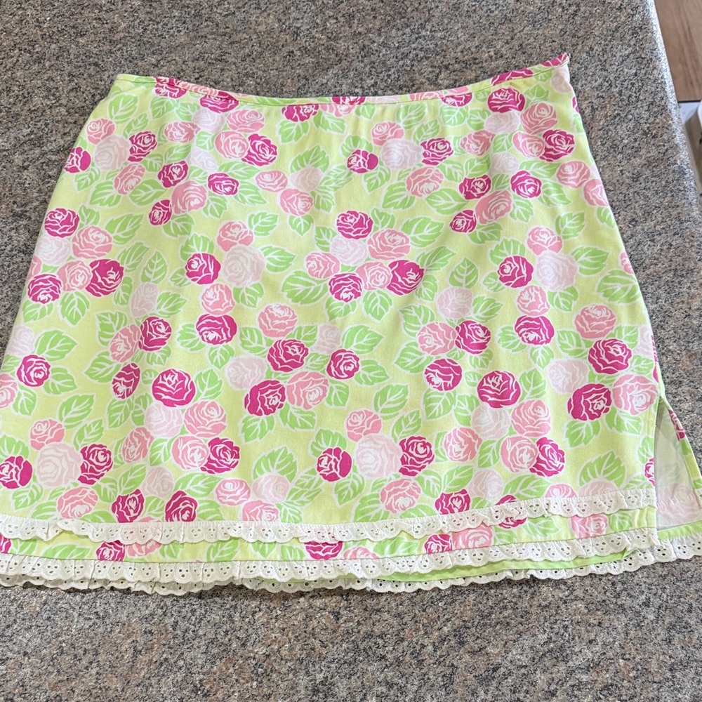 Bamboo Traders Floral Pink and Green Women's Skort size 10
